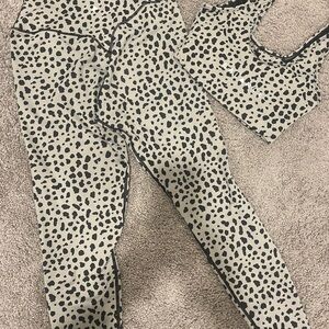Balance Althetica Leopard Print Leggings and Sports Bra Set